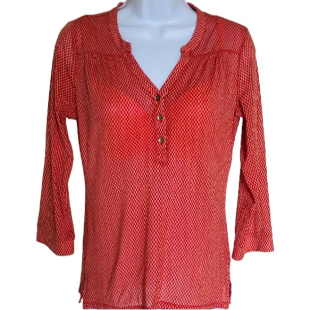 🔥4/$20 Red Orange Patterned Blouse